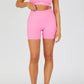 PINK SEAMLESS BIKE SHORTS