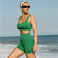 GREEN BIKE SHORTS
